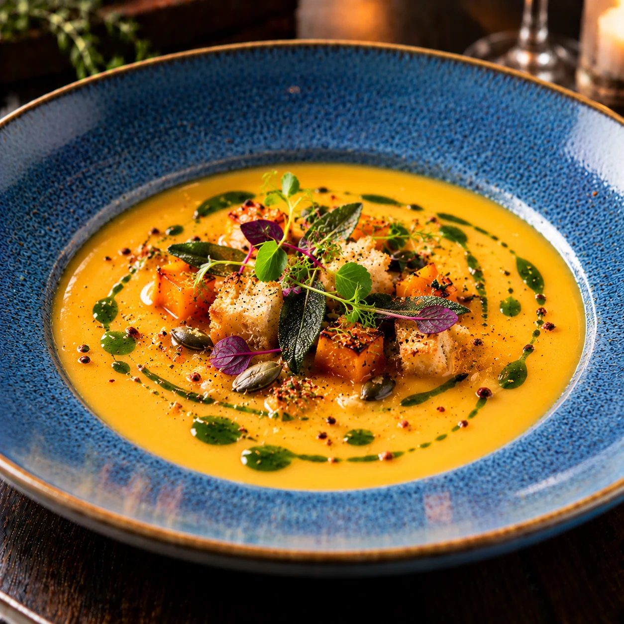 Cremesuppe mit Öl